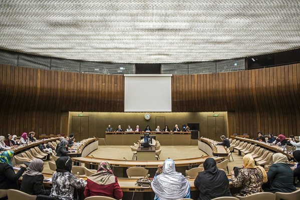 On 10 November 2015, Participants at a conference on the Libyan Women Action Plan for Peace presented their unified vision to the international community at the UN in Geneva. Photo: UNSMIL