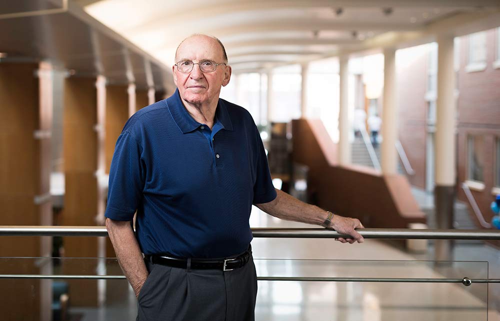 FIRST TEAM: Kenneth DeHaven was “a one-man band,” he says, when he started Rochester’s sports medicine program under new orthopaedics chair C. McCollister (Mac) Evarts ’57M (MD), ’64M (Res) in 1975. By embracing and working to perfect promising experimental techniques, DeHaven put the program on the path to becoming a regional destination for athletes. (Photo: Adam Fenster)