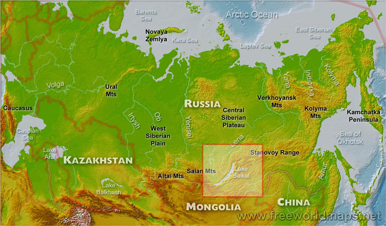Image from: http://www.freeworldmaps.net/russia/baikal/baikal-location.jpg, last accessed 4/30/17.