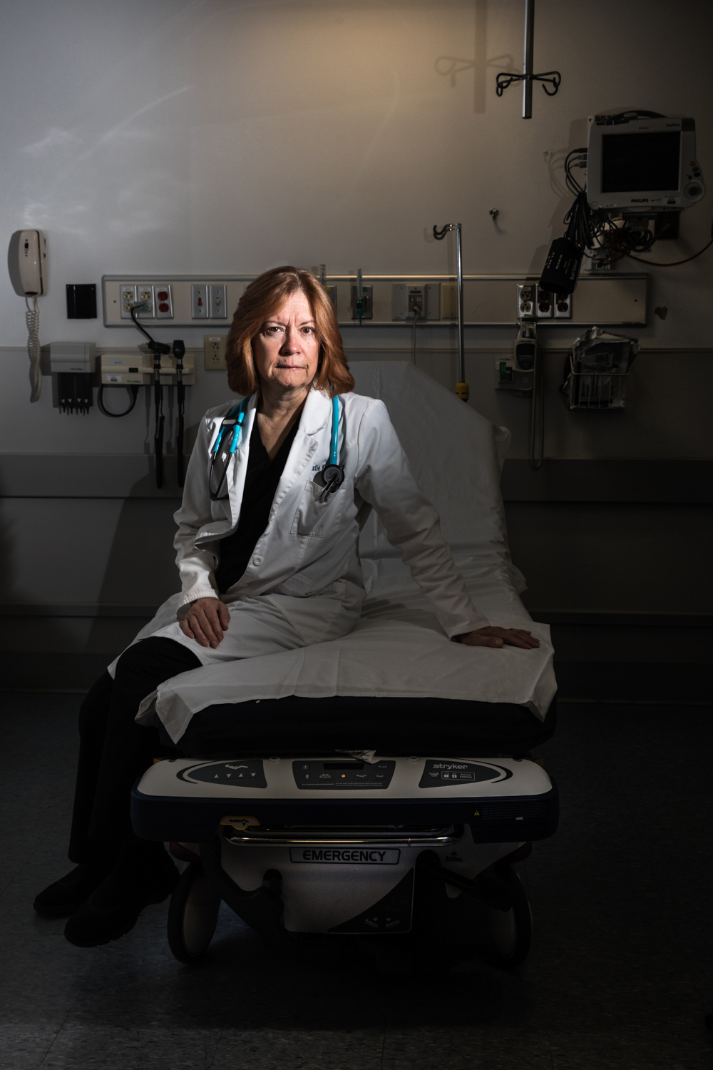 “I started medical school when I was fifty years old. It was something I had wanted to do since I was four years old. At forty-eight, I went back to college to take all my pre-med requirements, and I got straight A’s.” Photograph by Joan Lobis Brown.