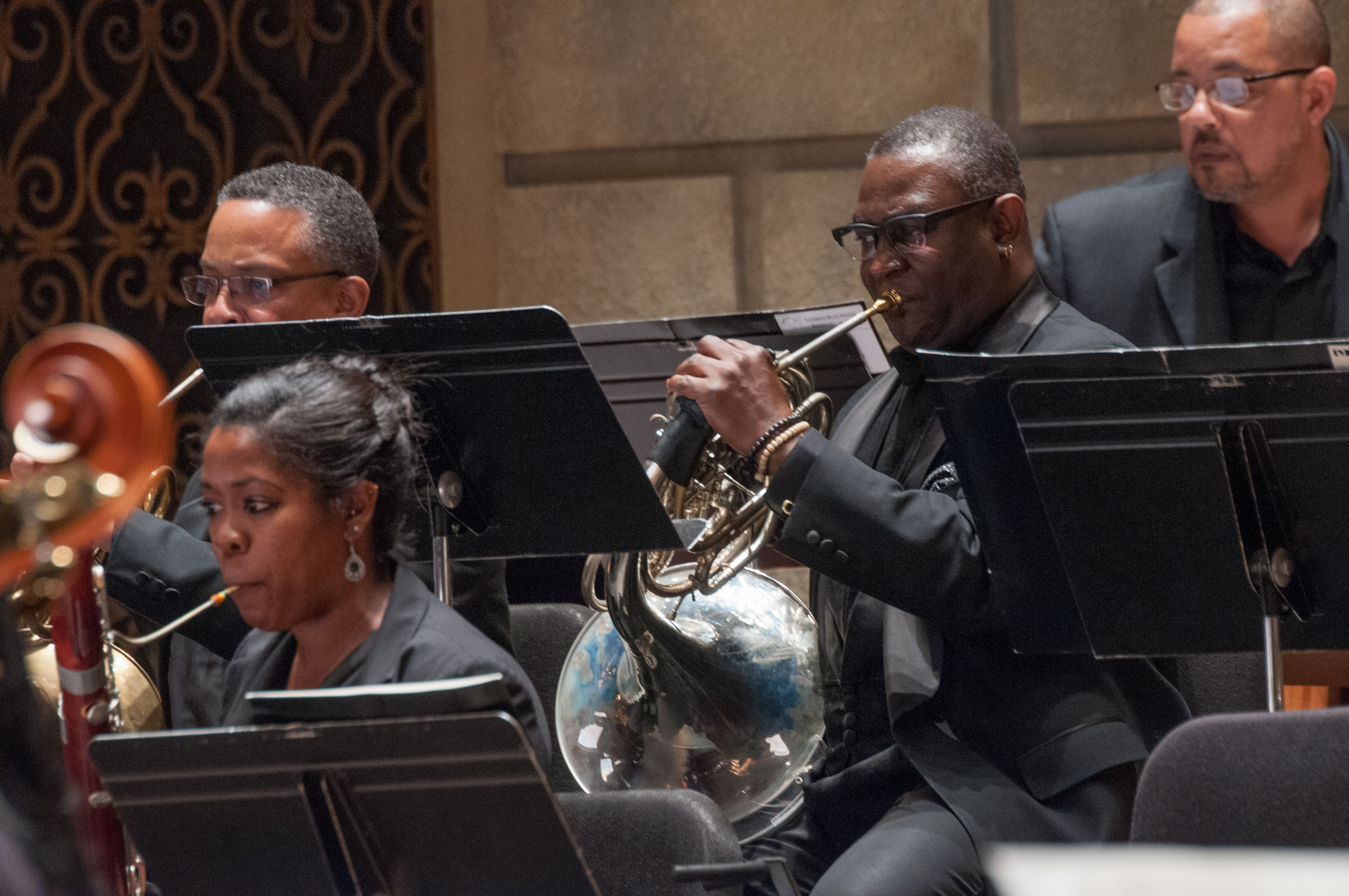 Members of the festival orchestra come from the United States, Europe, Canada, South America, and the Caribbean. (University photo / Keith Bullis)