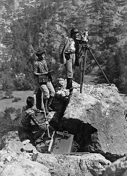 Surveyors at work in the Taurus Mountains during the construction of the Baghdad Railway, 1915. The Granger Collection, New York.