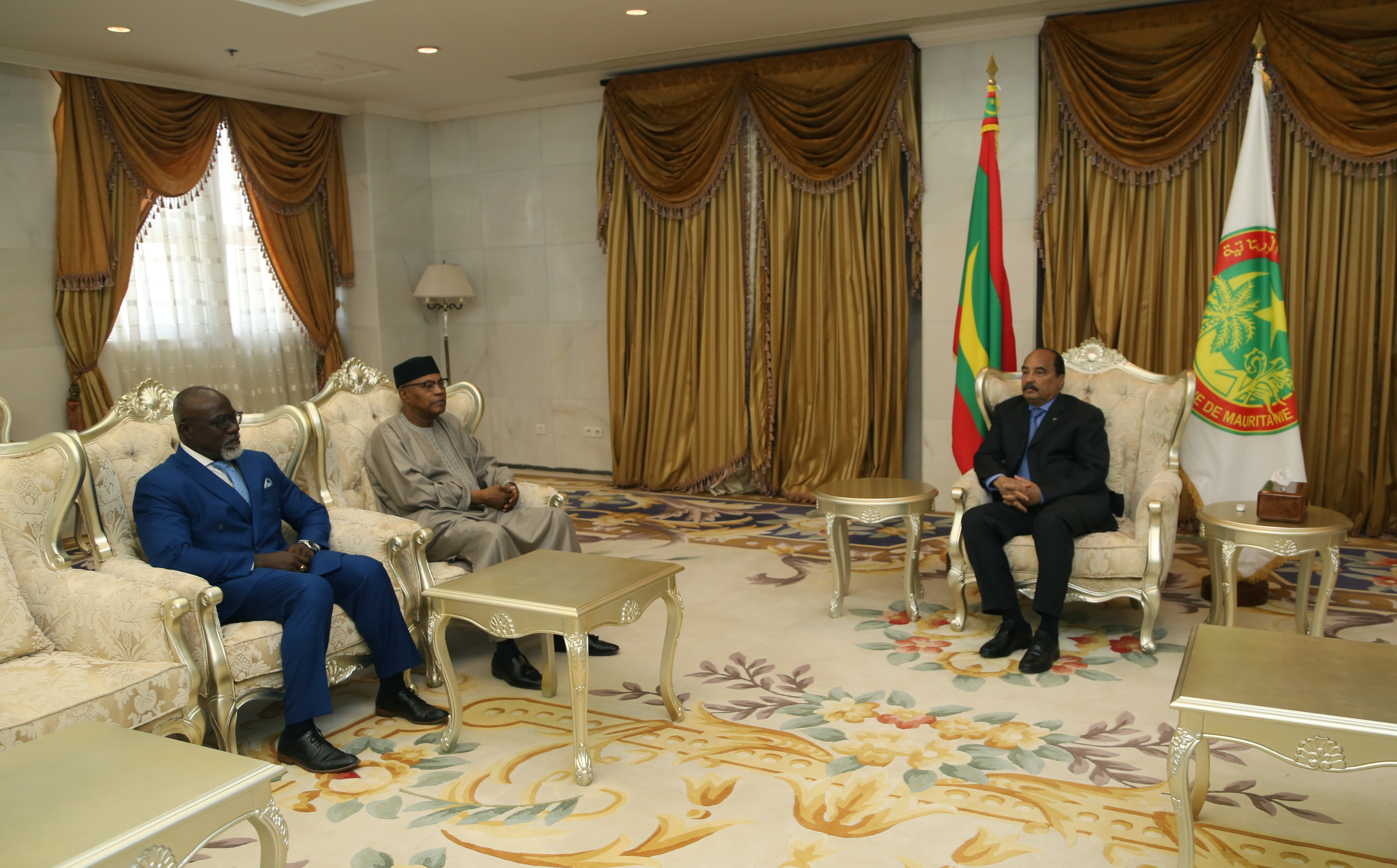 Special Representative and head of the UN Office for West Africa and the Sahel, Mohamed Ibn Chambas (centre), during a visit to Mauritania. UN Photo