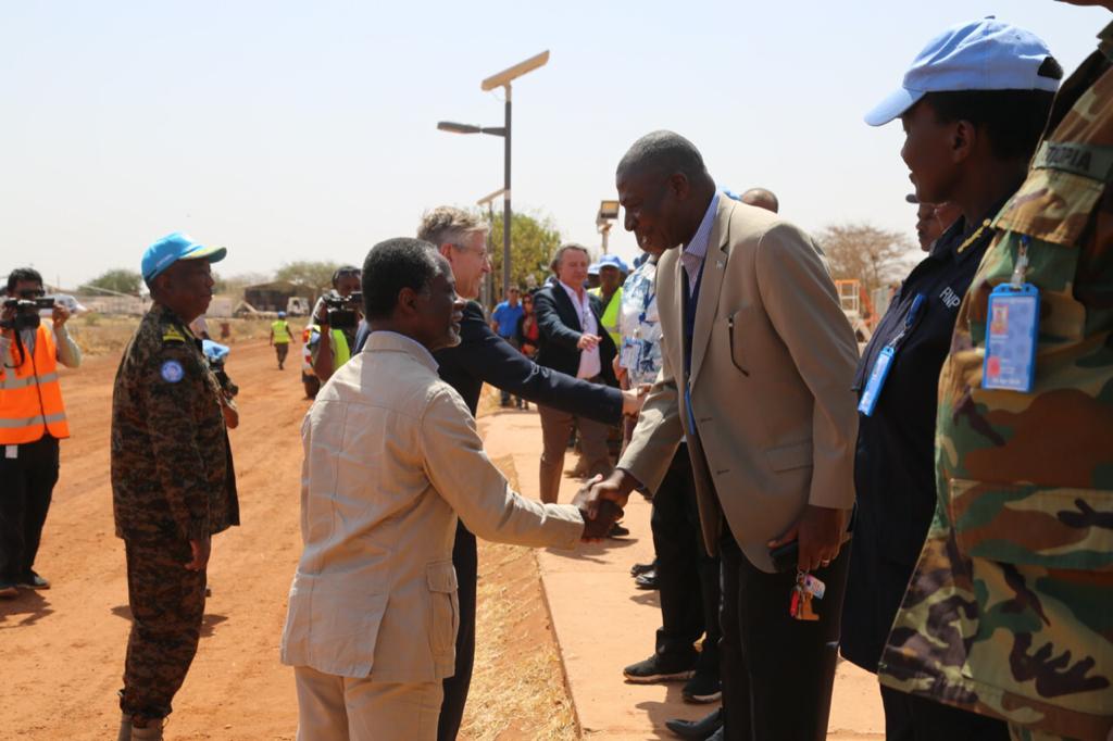 Special Envoy for the Horn of Africa Parfait Onanga-Anyanga and Under-Secretary-General for Peacekeeping Jean-Pierre Lacroix during a mission to the United Nations Interim Security Force for Abyei (UNISFA), February 2020. UN Photo 